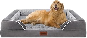 Comfort Expression Orthopedic Dog Bed for Extra Large Dogs 42x30 Inch, Waterproof Egg Crat