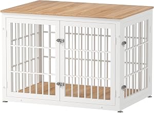 rehomerance 42 Inch Heavy Duty Dog Crate Furniture for Large and Medium Dogs, Decorative P
