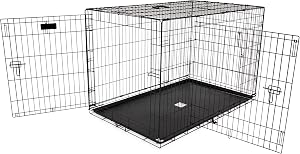 Precision Pet Products Two Door Great Crate Wire Dog Crate, 48 Inch, For Pets 90-125 lbs, 