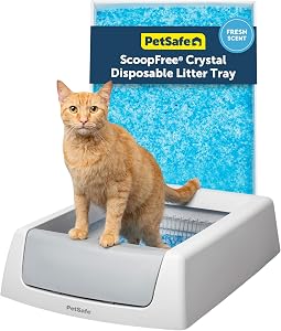 PetSafe ScoopFree Crystal Classic Self-Cleaning Litter Box System – Automatic Cat Litter B
